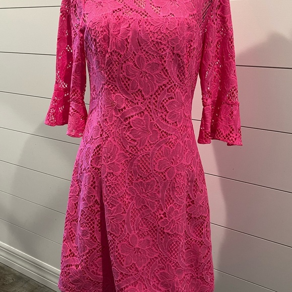 Lilly Pulitzer Allyson Pink Lace Dress - 6 - Picture 10 of 13